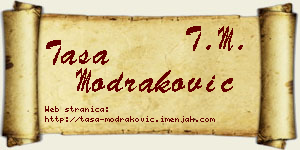 Tasa Modraković vizit kartica